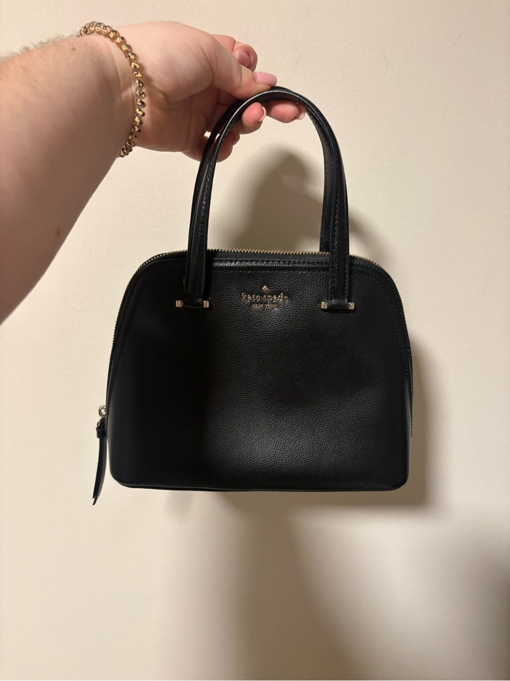 Kate Spade New York Patterson Drive Medium Dome Satchel Purse Black EUC